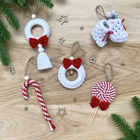 Décorations de Noël en macramé 3