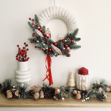 Couronne de Noël rouge