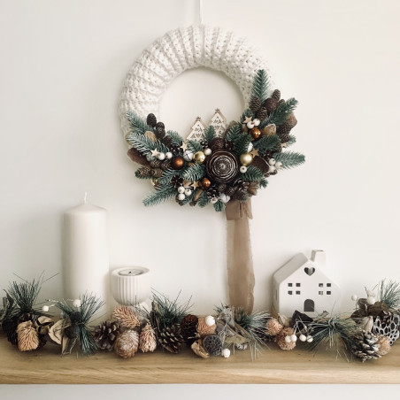 Couronne de Noël marron