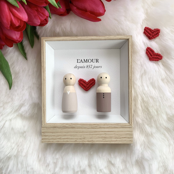 Cadre personnalisé de la Saint Valentin (couple)