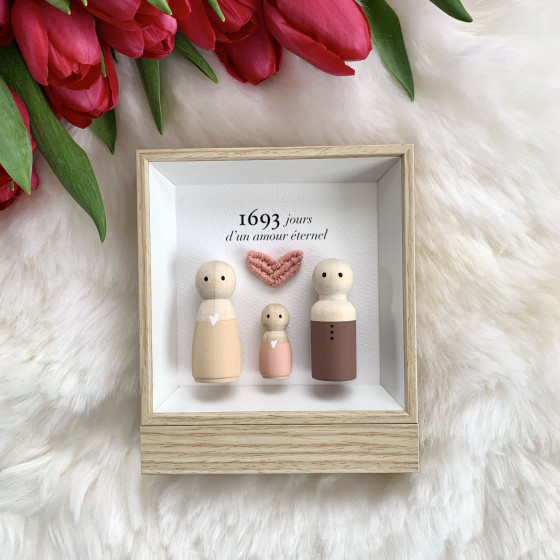 Cadre personnalisé de la Saint Valentin (famille)
