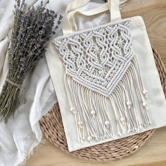 Tote bag en macrame 1