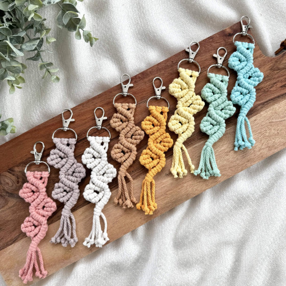 Porté-clé en macramé