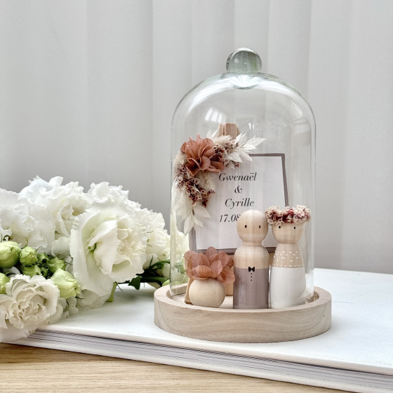 Cloche en verre de mariage