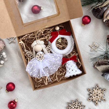 Coffret cadeau de Noël "Trio" (blanc)