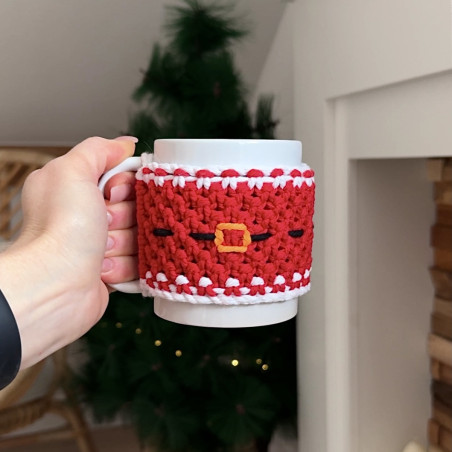 Mug avec pull en macramé "Père Noël"