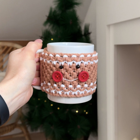 Mug avec pull en macramé "Pain d’épices"