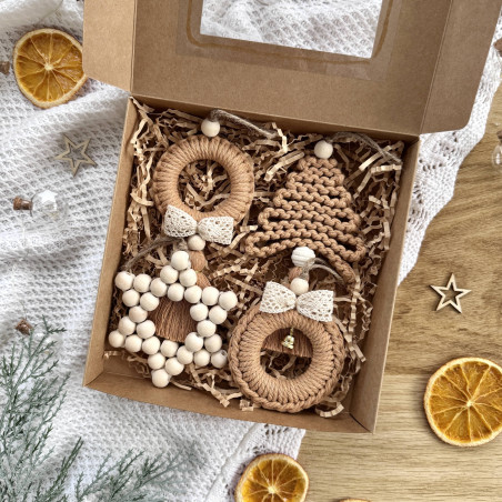 Grand coffret cadeau de Noël (marron)