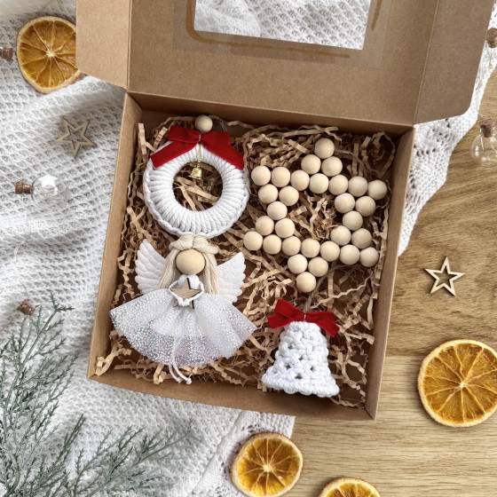 Grand coffret cadeau de Noël (blanc)
