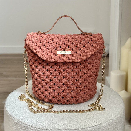 Sac macramé "Adèle" (terracotta)