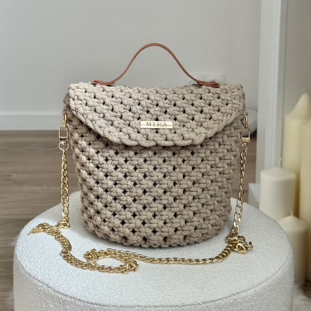 Sac macramé "Adèle" (sable)
