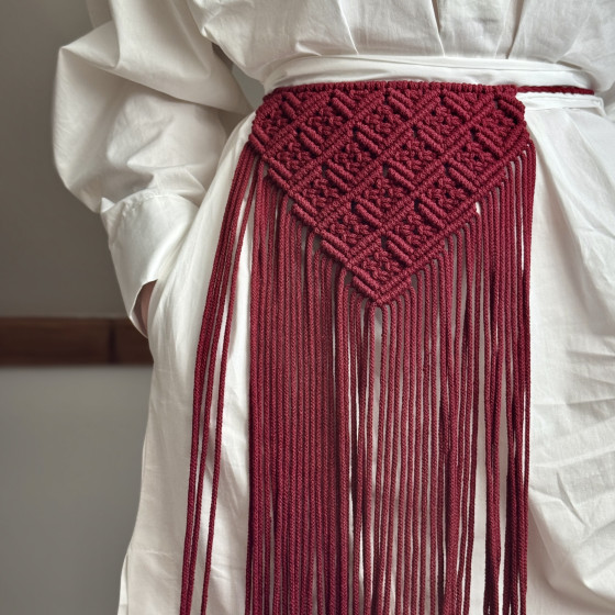 Ceinture bohème en macramé