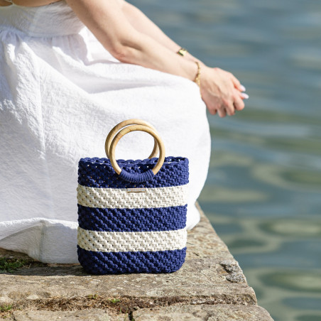 Sac macramé "Suzanne" (marin)